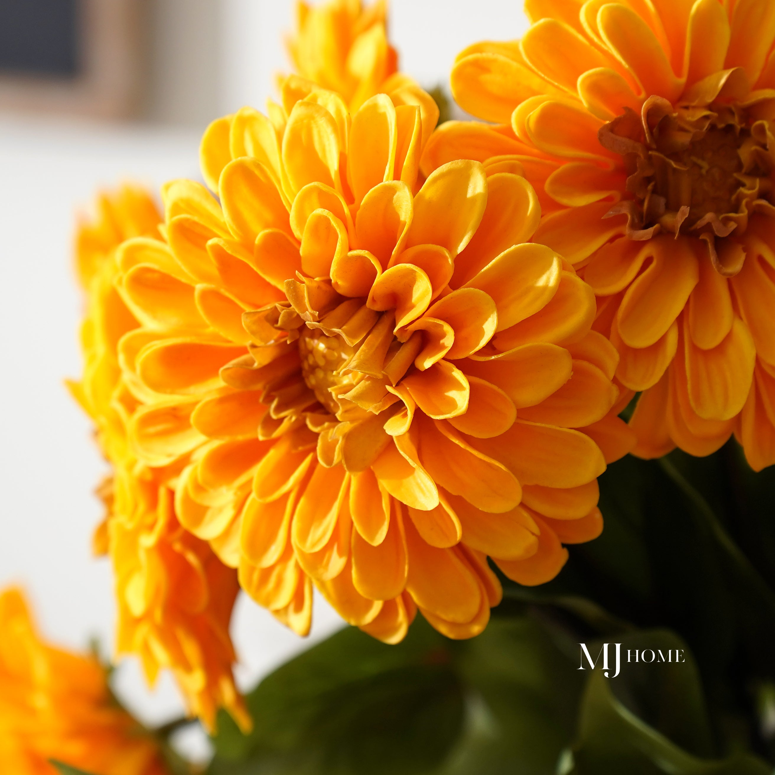 Real Touch Zinnia Bloom | Yellow