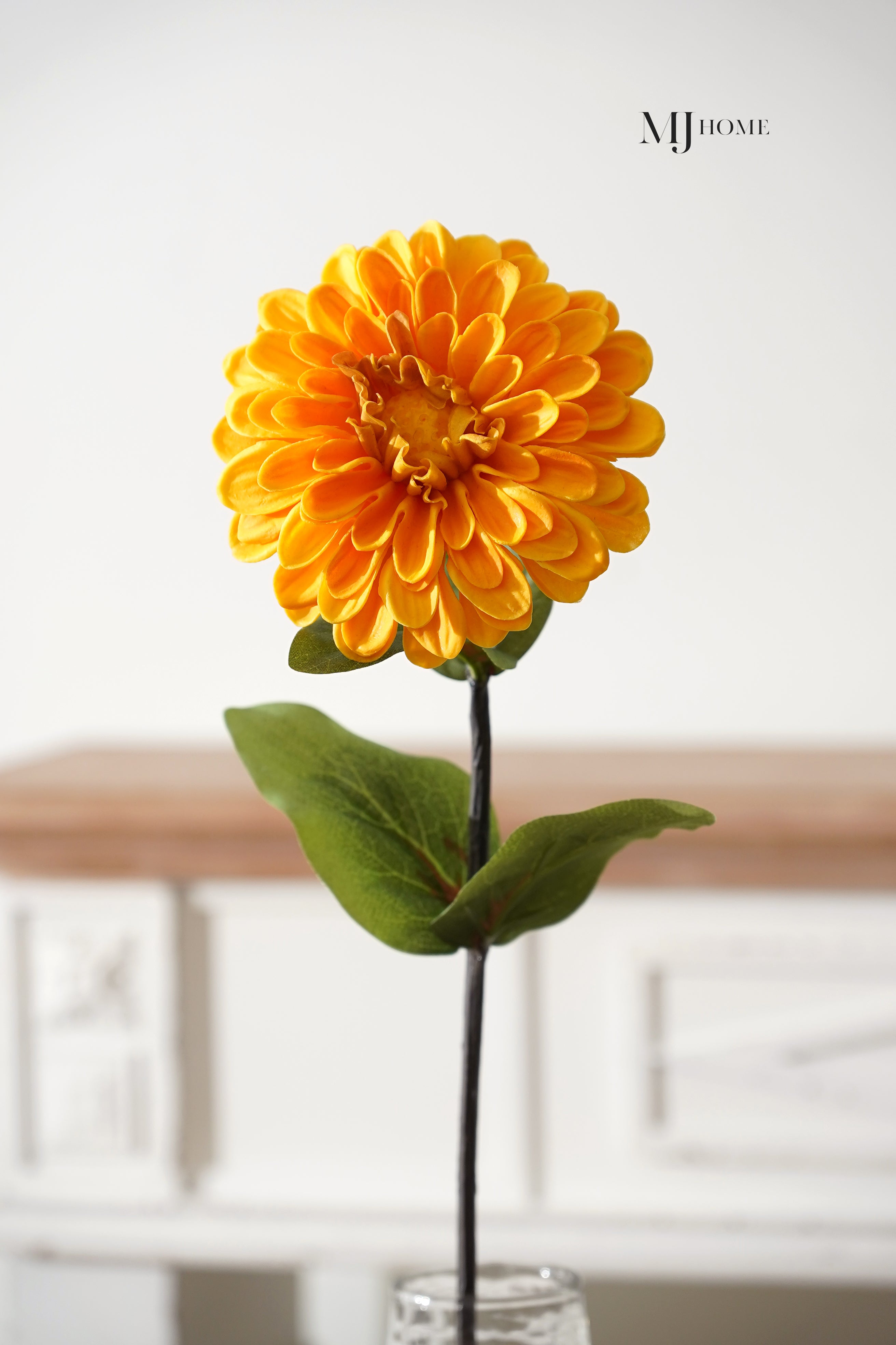Real Touch Zinnia Bloom | Yellow