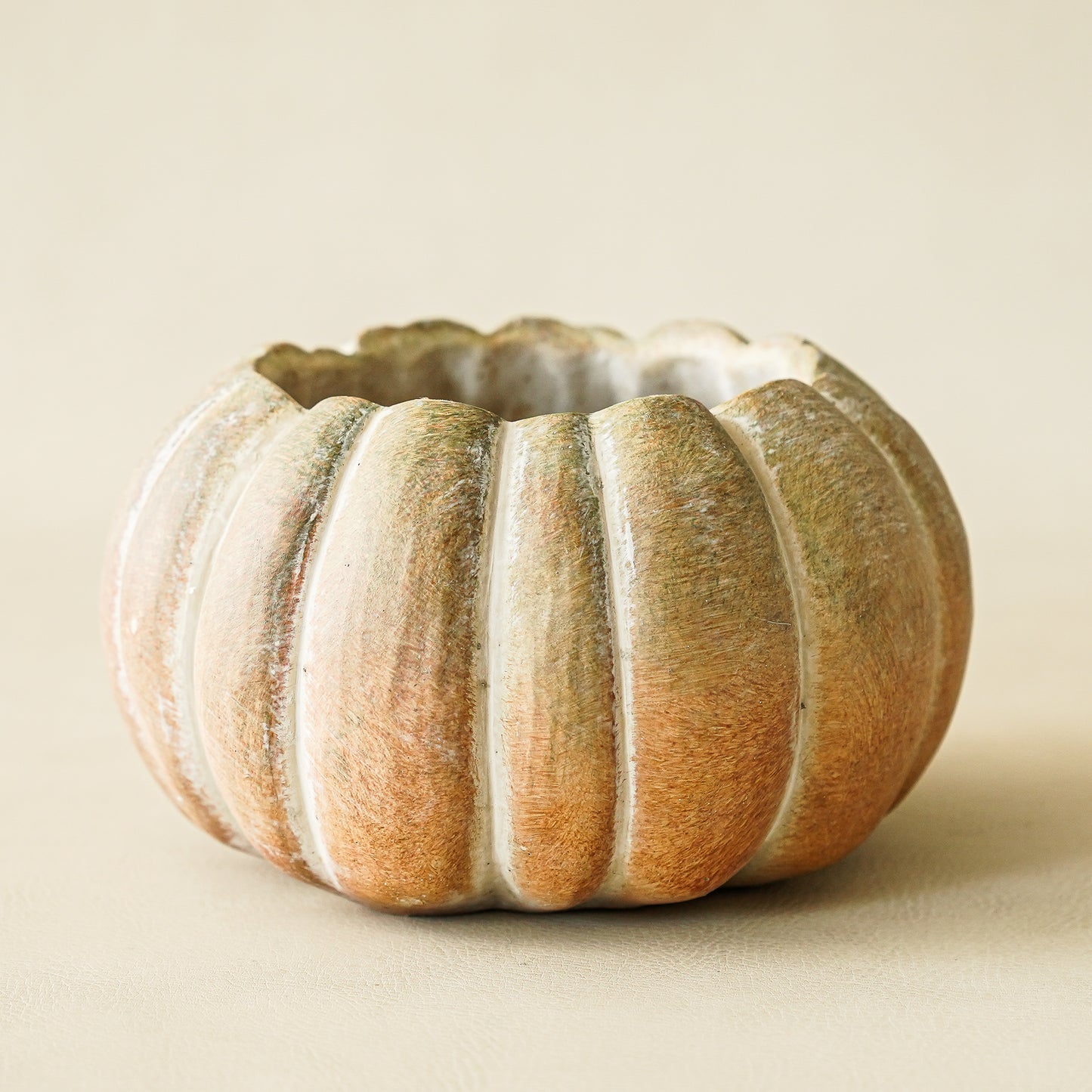 Fall Ombre Cement Pumpkin | Large