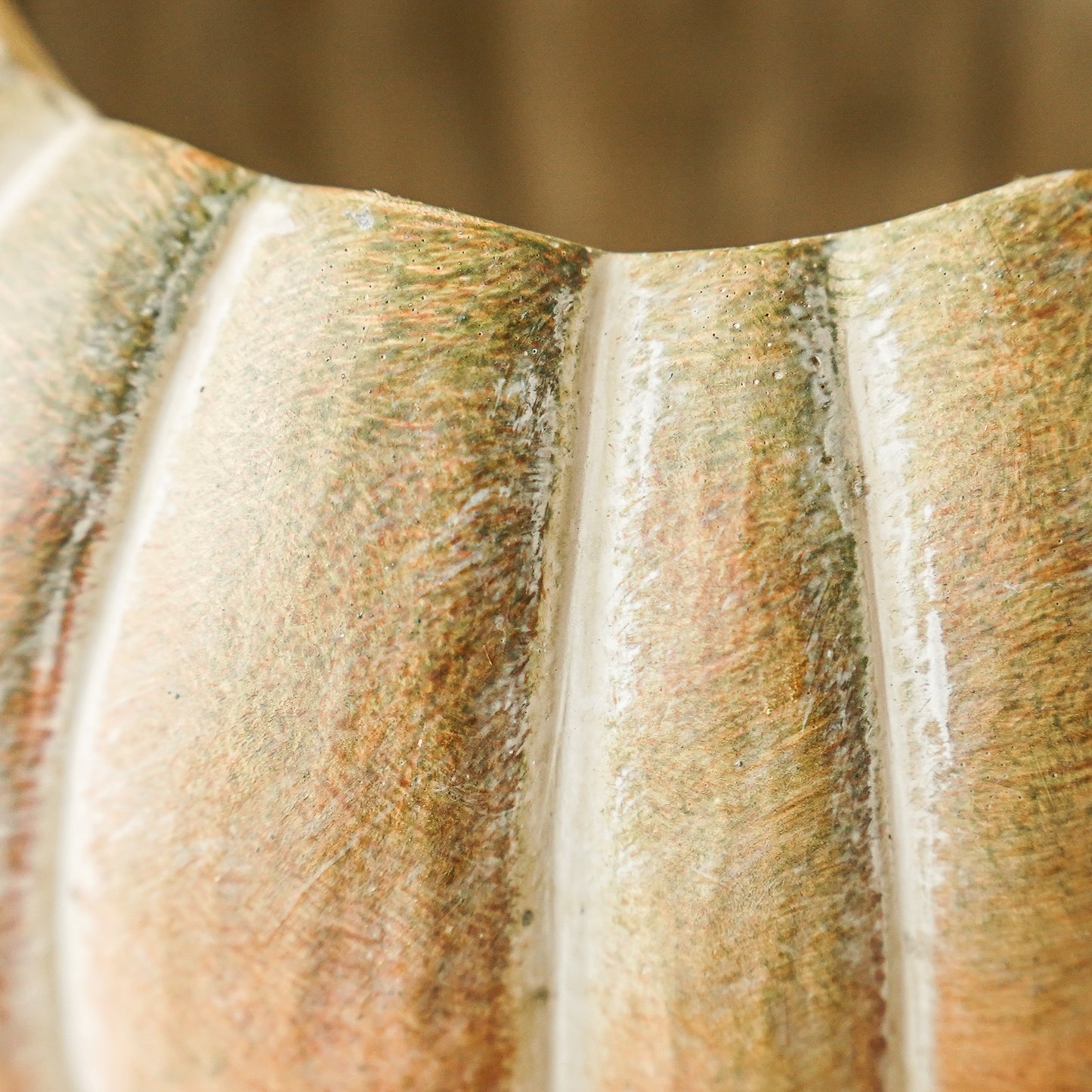 Fall Ombre Cement Pumpkin | Large