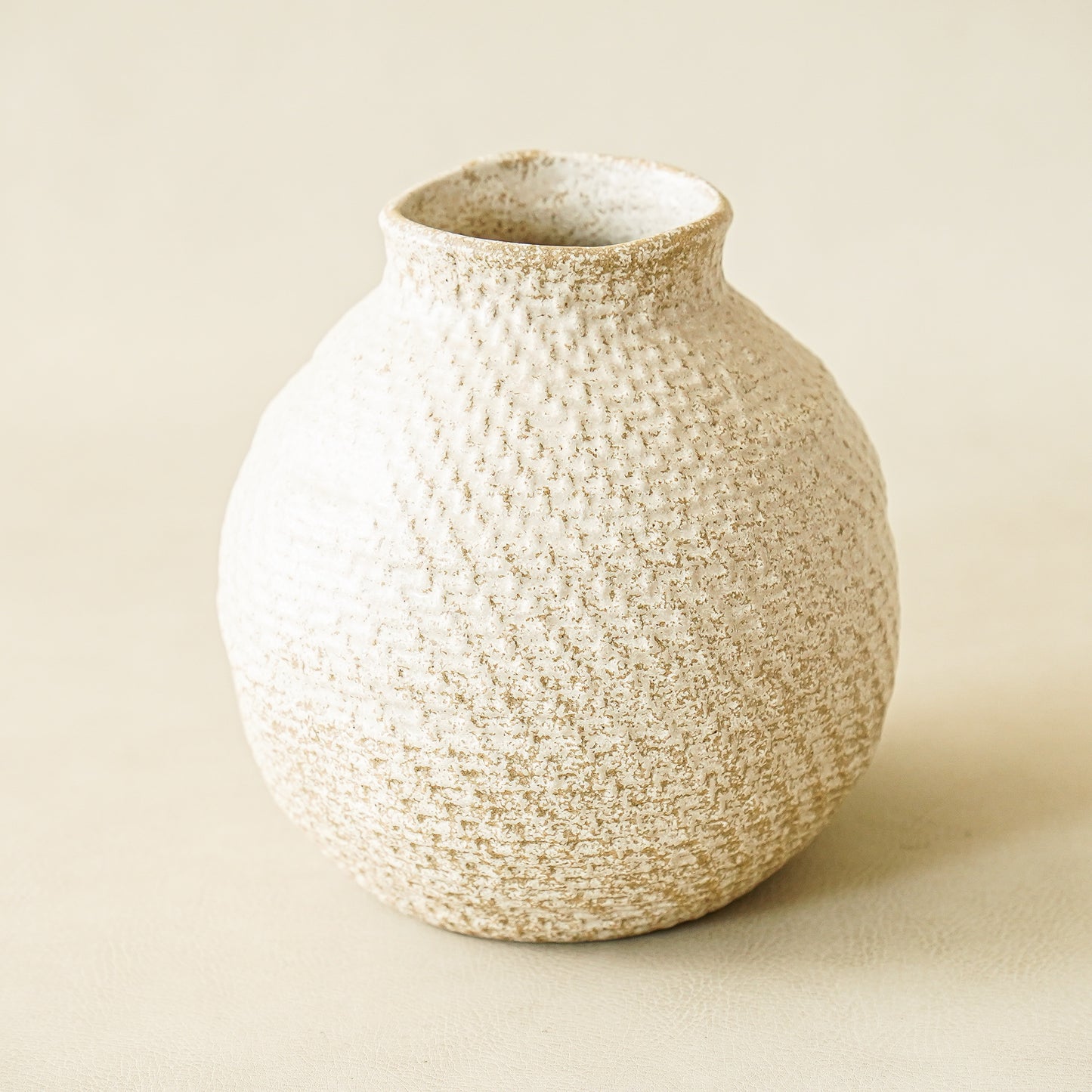 Evelyn Neutral Weave Vase