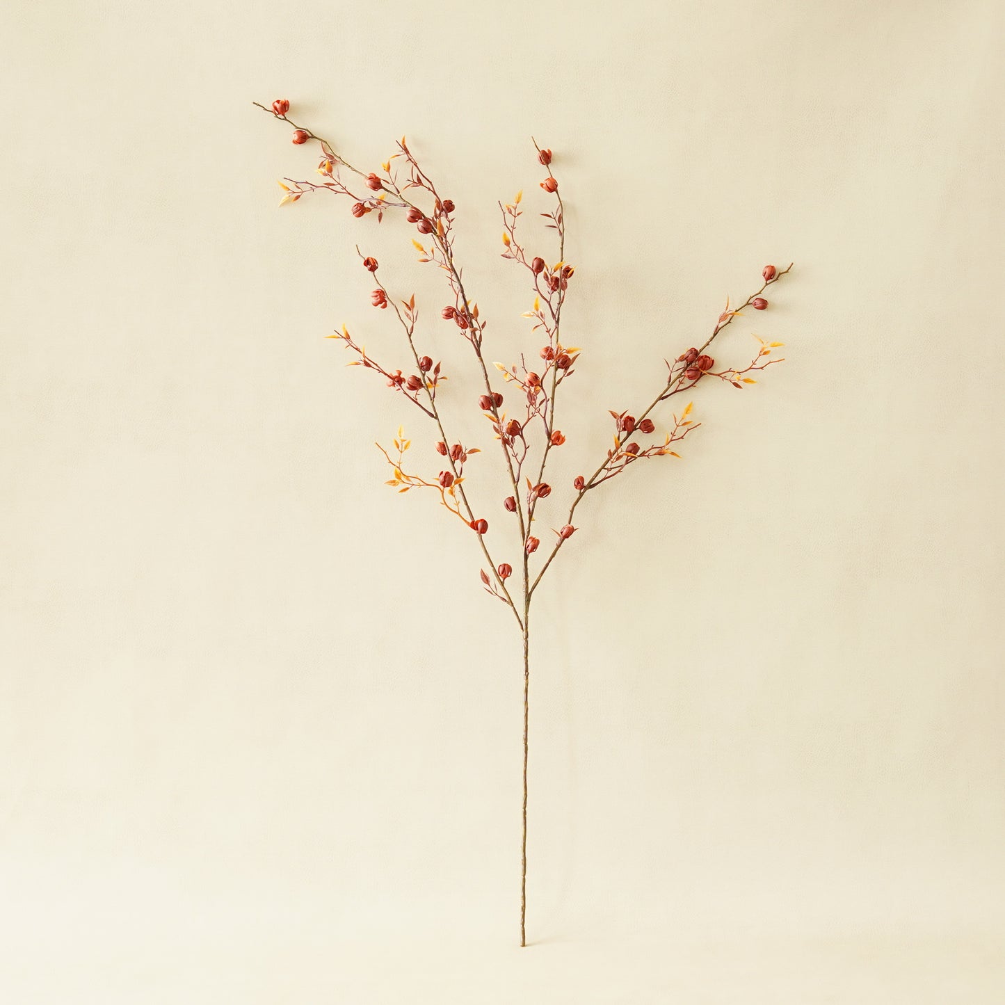 Burnt Orange Bud Branch | Faux Fall Stem
