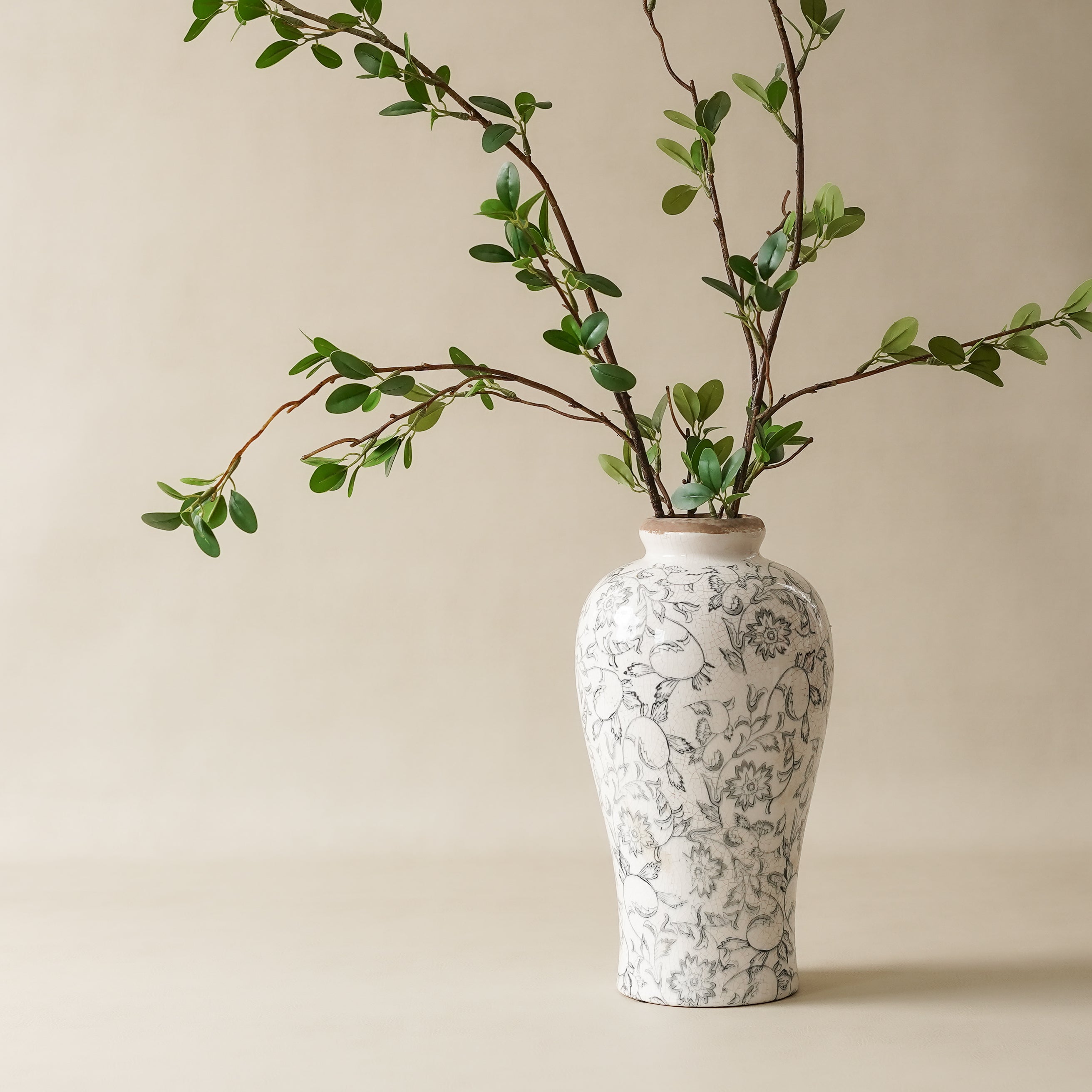 Whimsy Tall Charcoal Vase