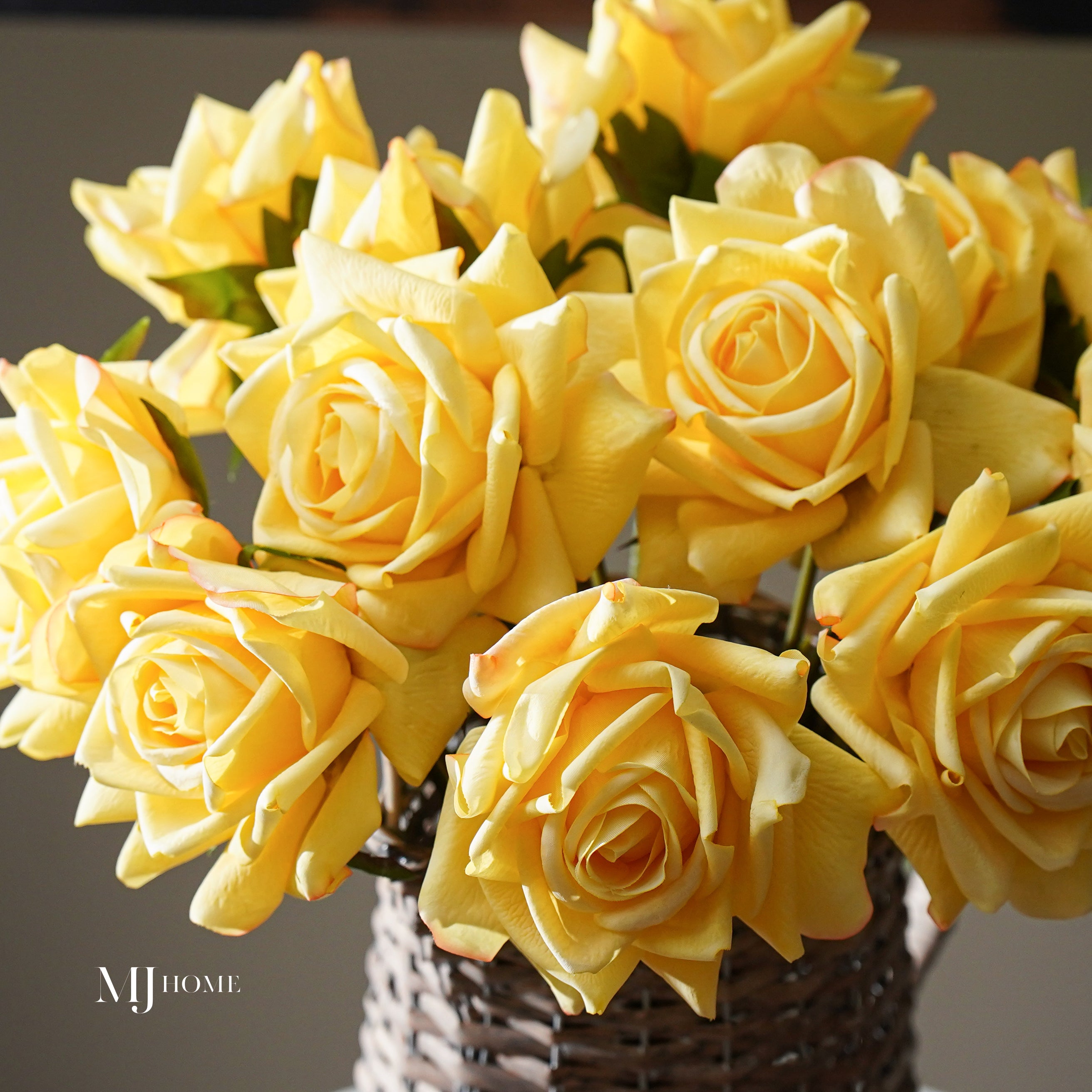 DROOPY Real Touch Duchess Rose Stem | Yellow