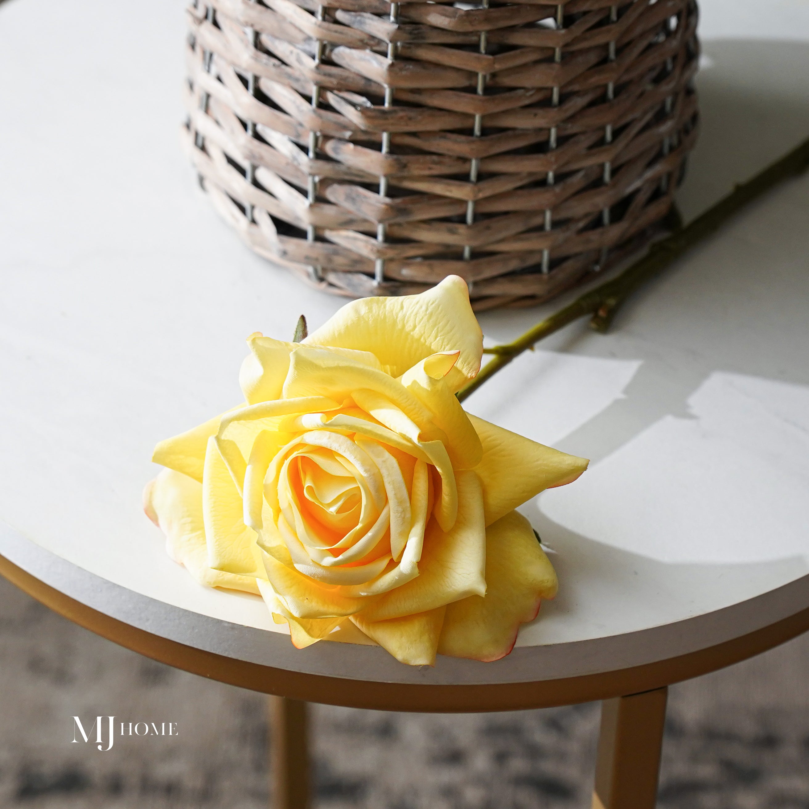 DROOPY Real Touch Duchess Rose Stem | Yellow