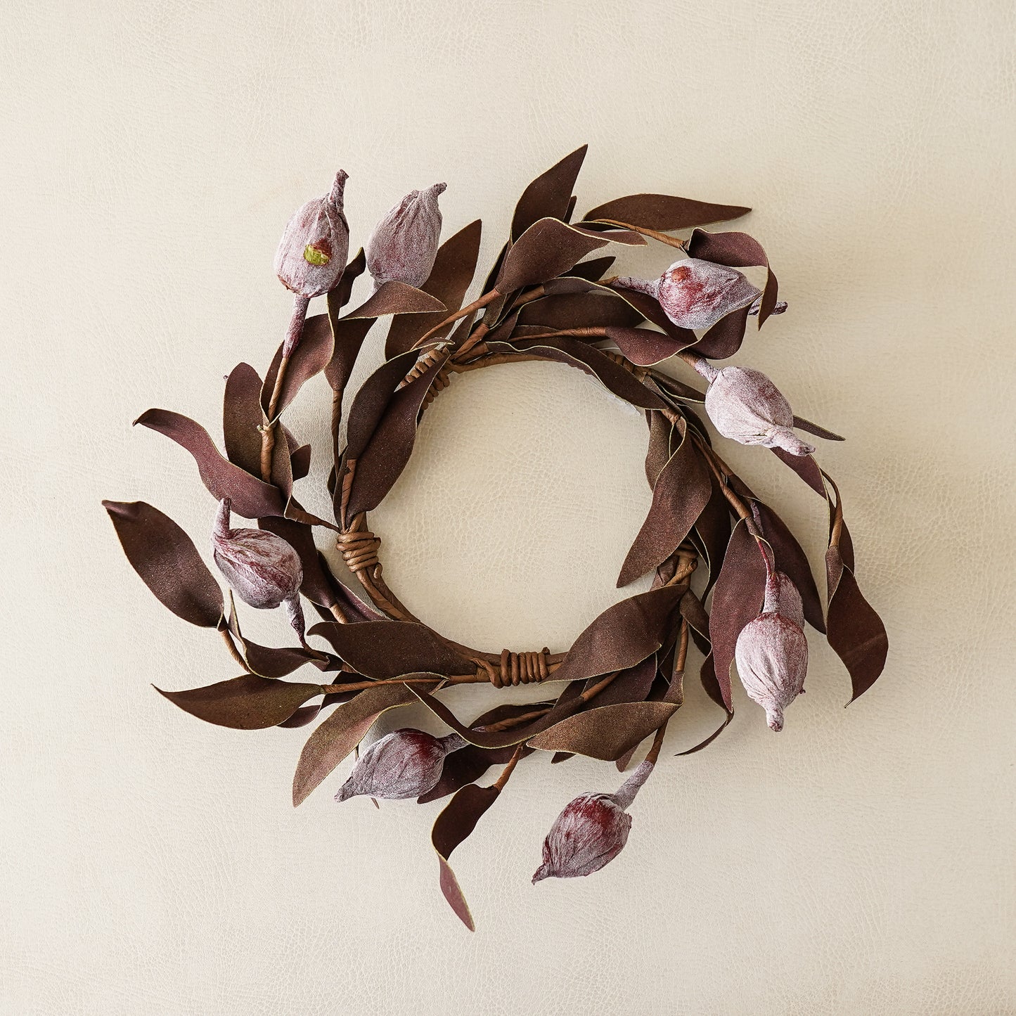 Burgundy Sleepy Catchfly Candle Ring | Small