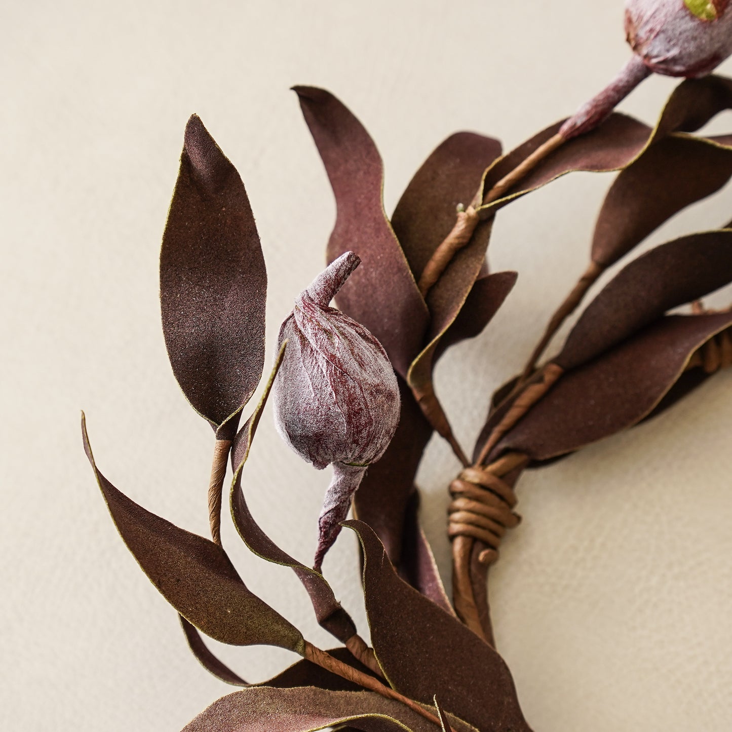 Burgundy Sleepy Catchfly Candle Ring | Small