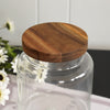 Glass Jar with Wood Lid | Small