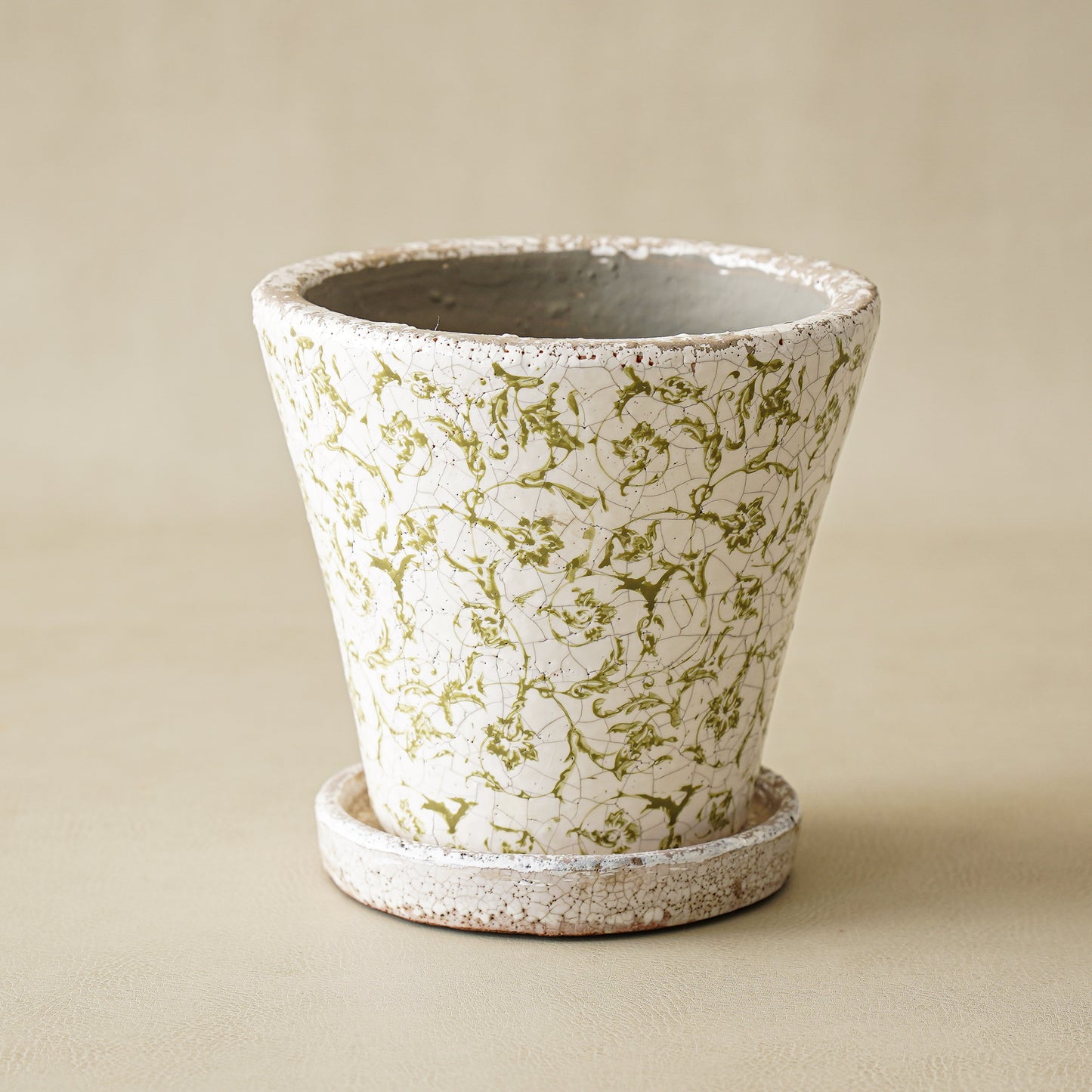 Antique Floral Pot