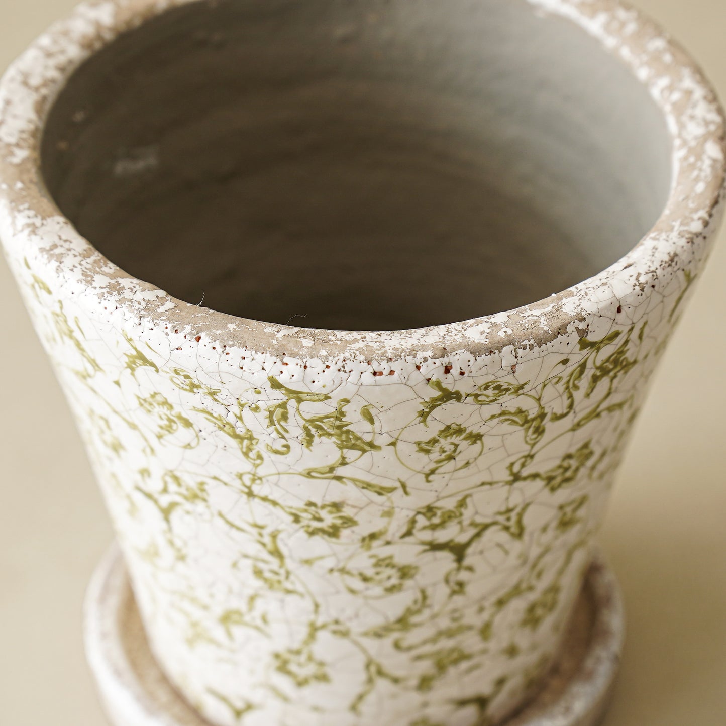 Antique Floral Pot