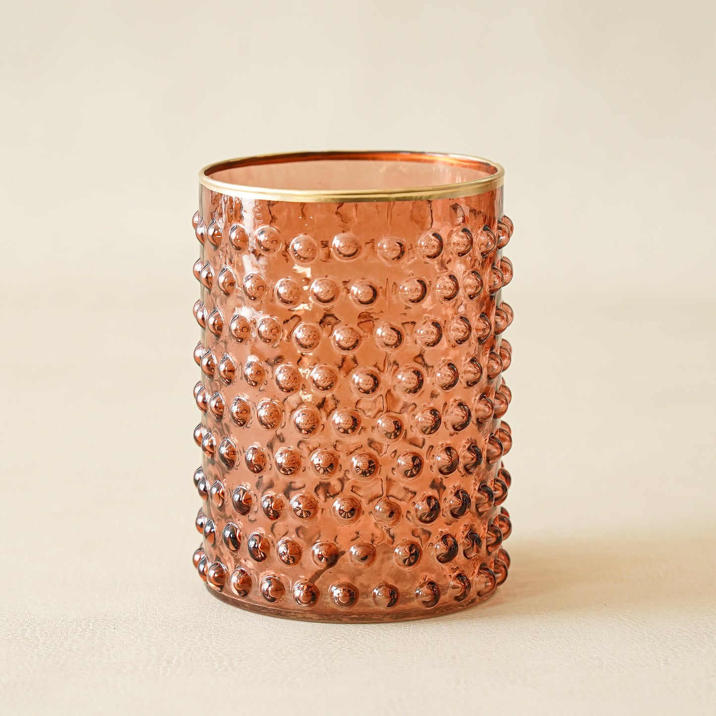 Rose Amber Embossed Dot Containers