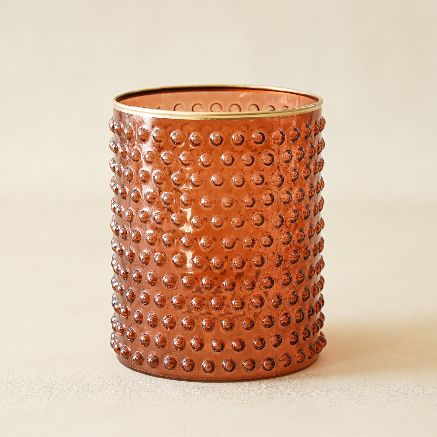 Rose Amber Embossed Dot Containers