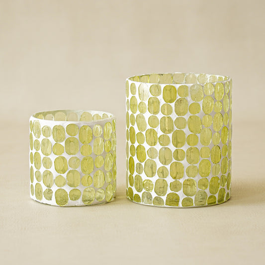 Mosaic Glass Jar | Lime