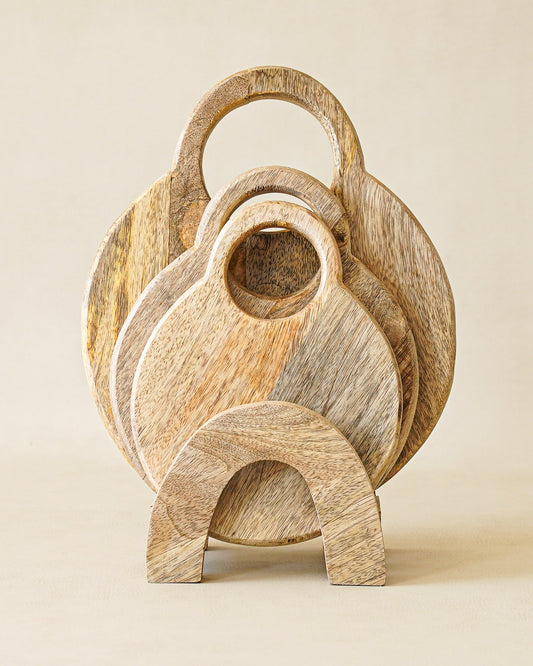 Cheese/Cutting Board Set with Stand