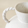 Twisted Handle Stoneware Vase