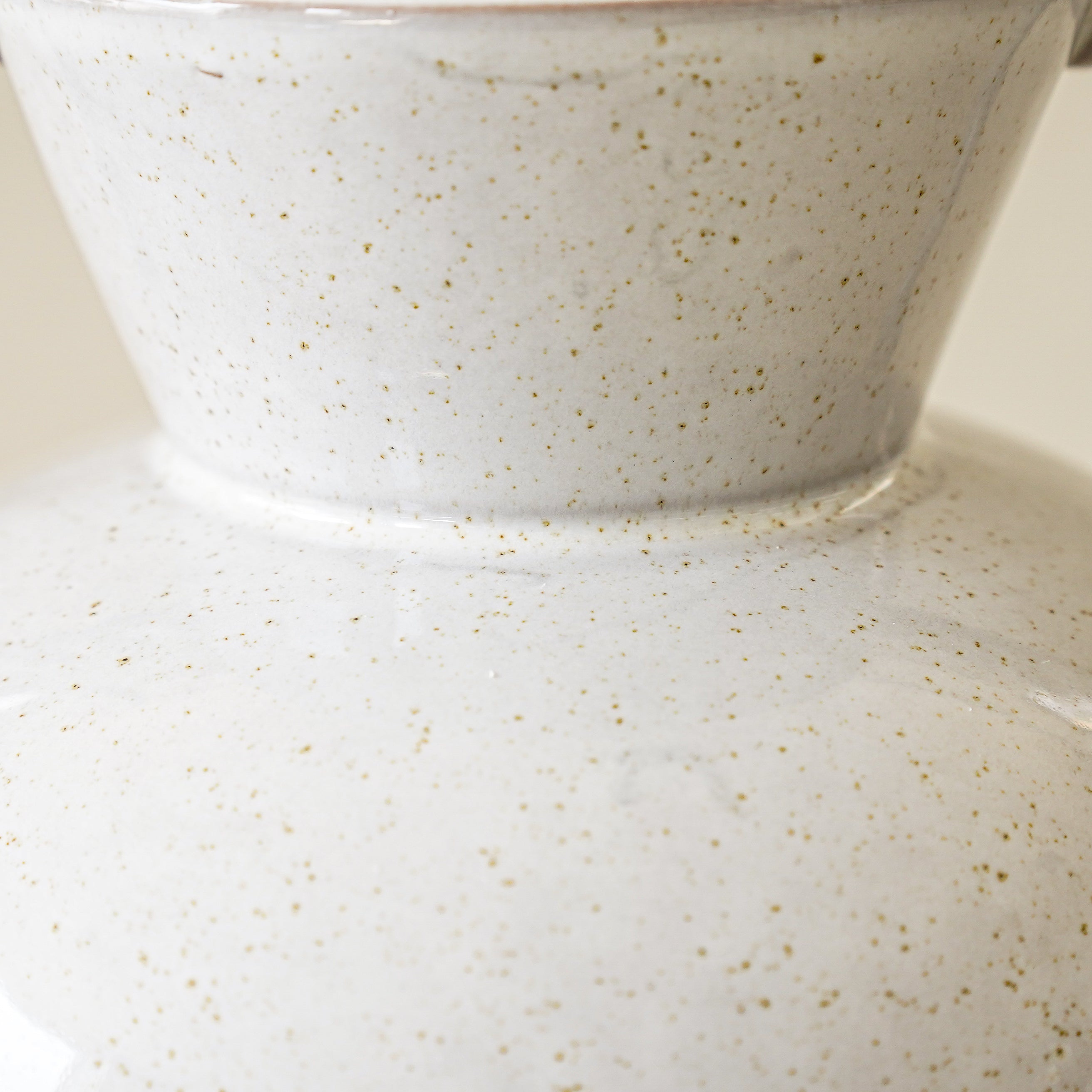 Twisted Handle Stoneware Vase