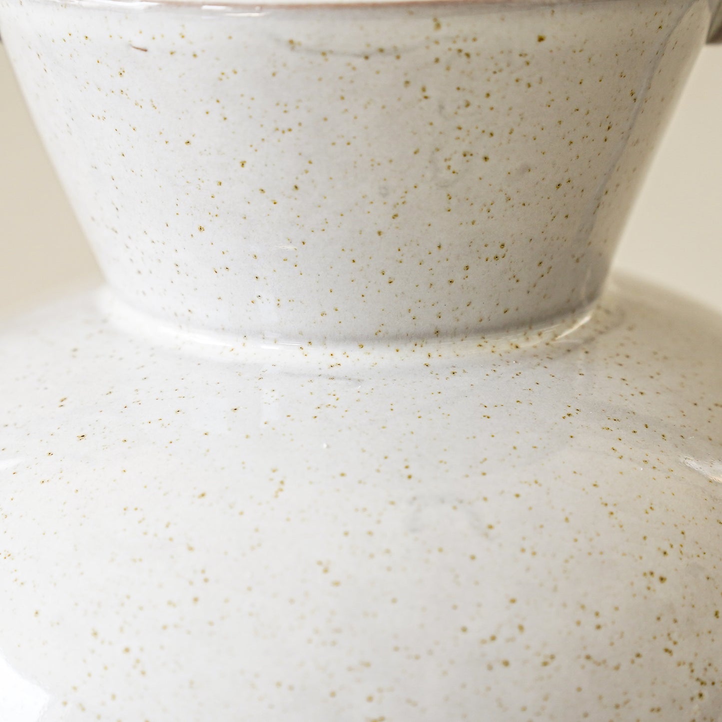 Twisted Handle Stoneware Vase