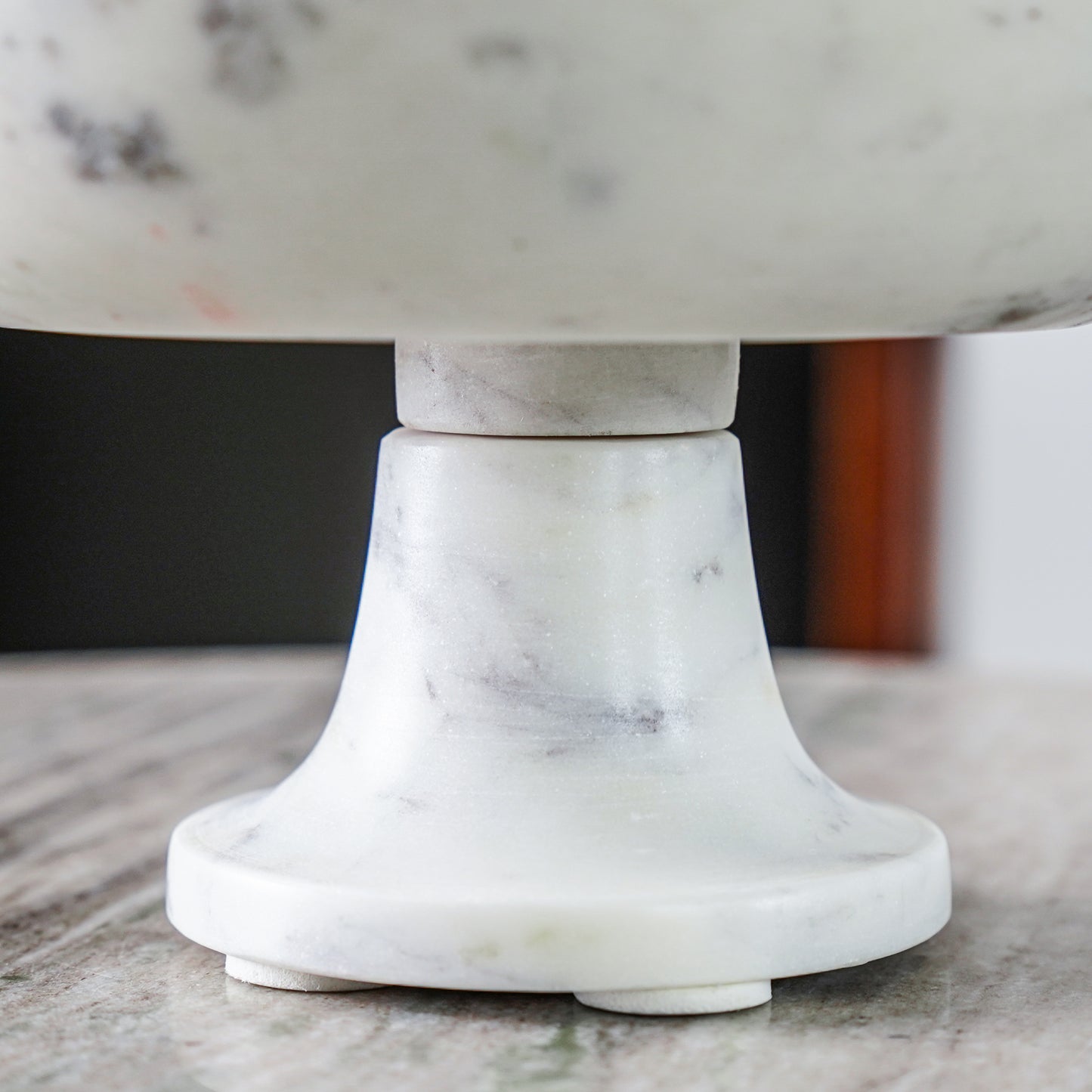 White Marble Pedestal Bowl