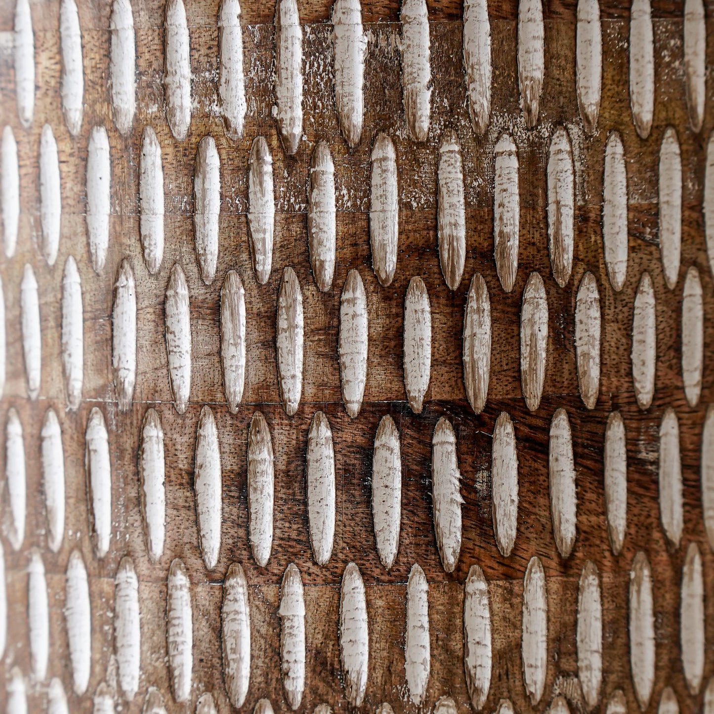 Hand Made Carved Wood Vase