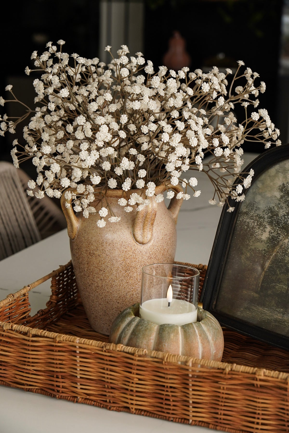 Ivory Real Touch Baby's Breath Bunch