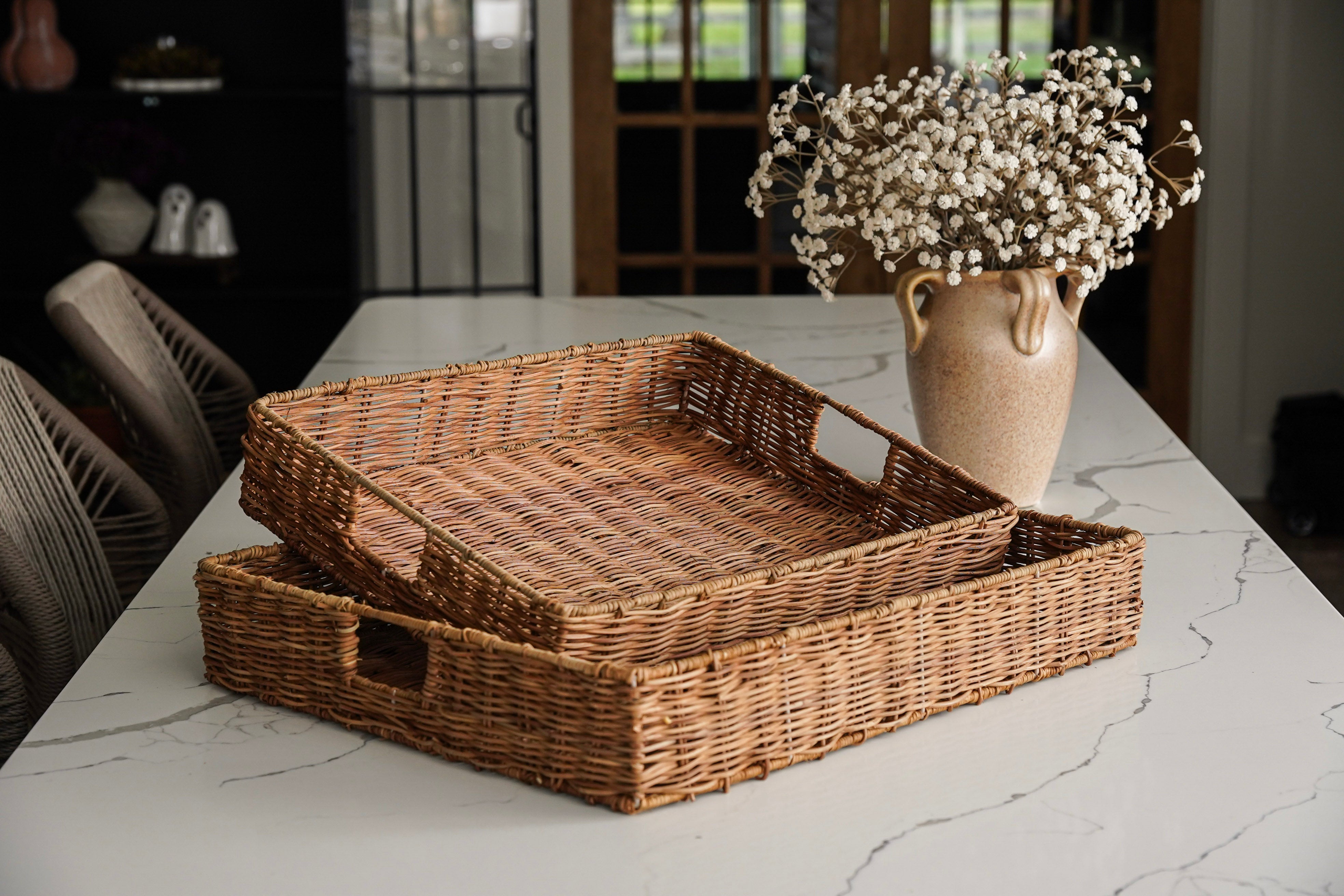 Maeve Hand-Woven Rattan Tray