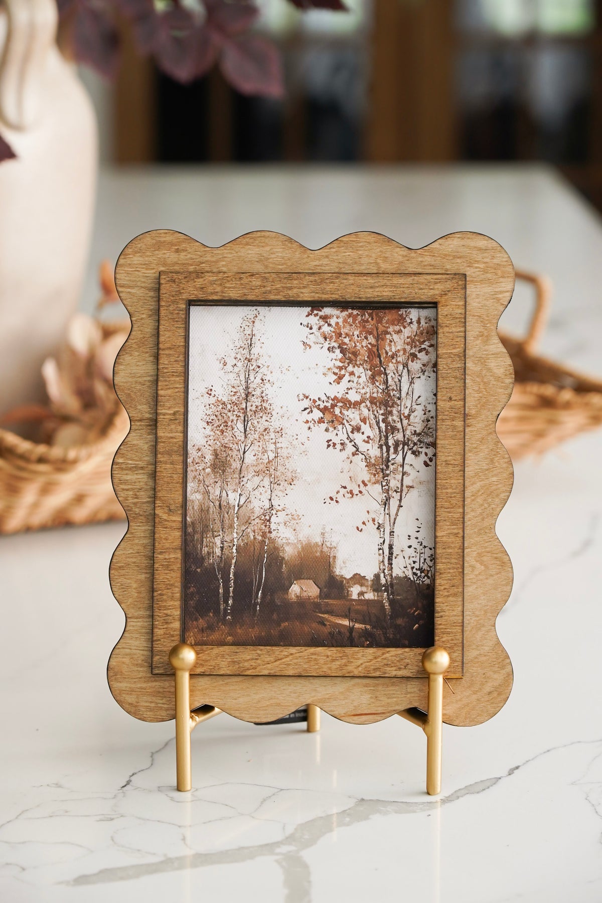 Antique Gold Display Easel
