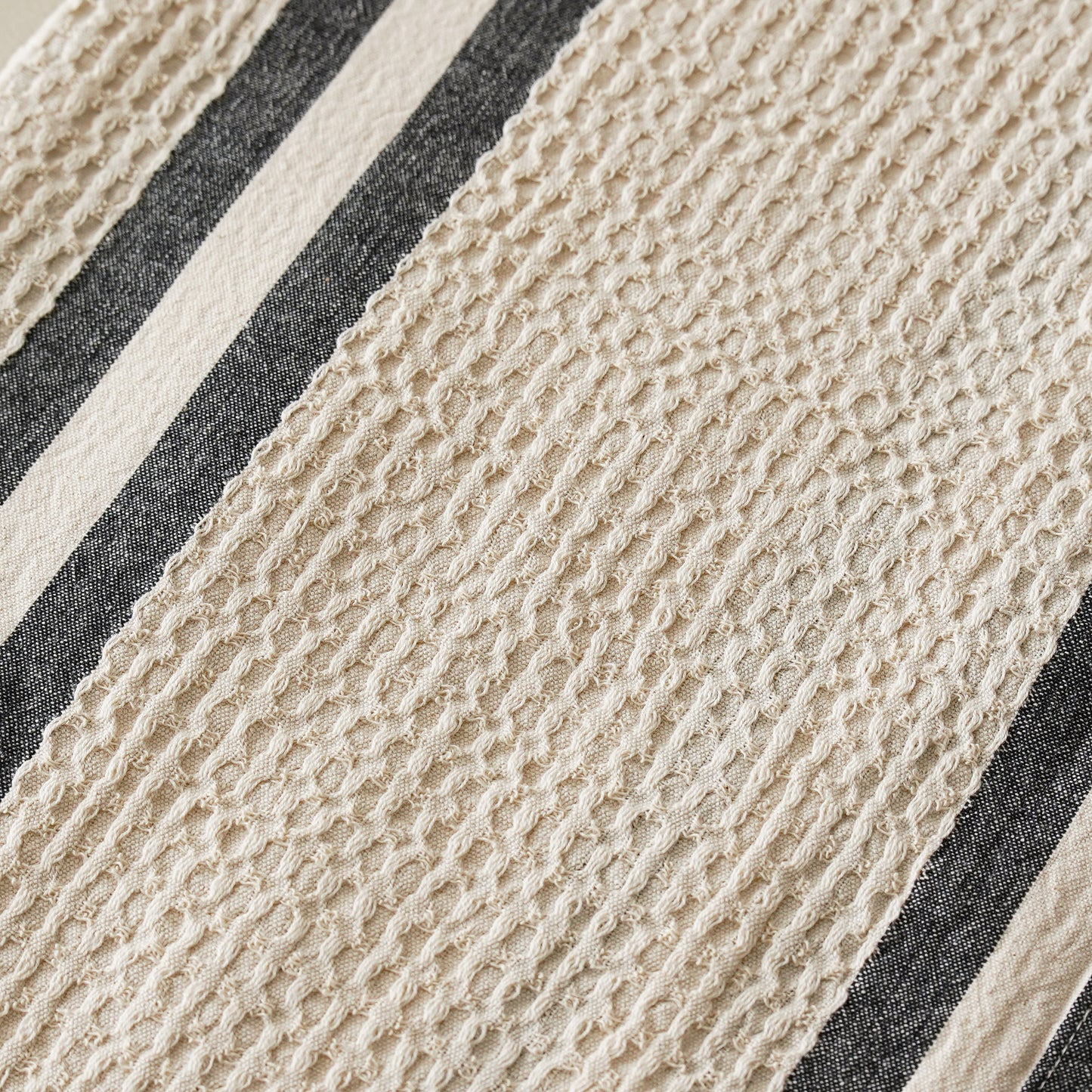 Black Waffle Chambray Blanket