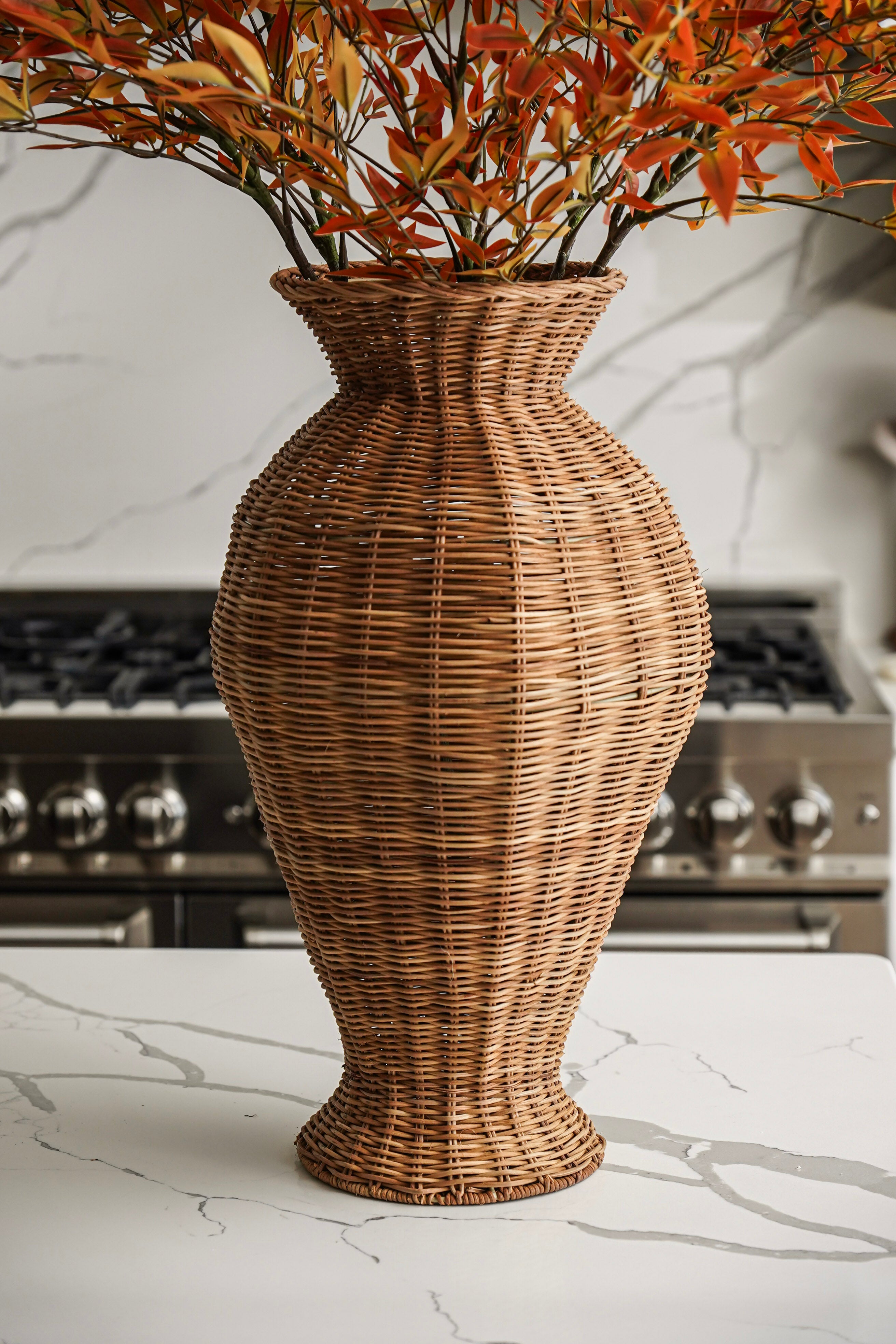 Ezra Hand Woven Rattan Vase