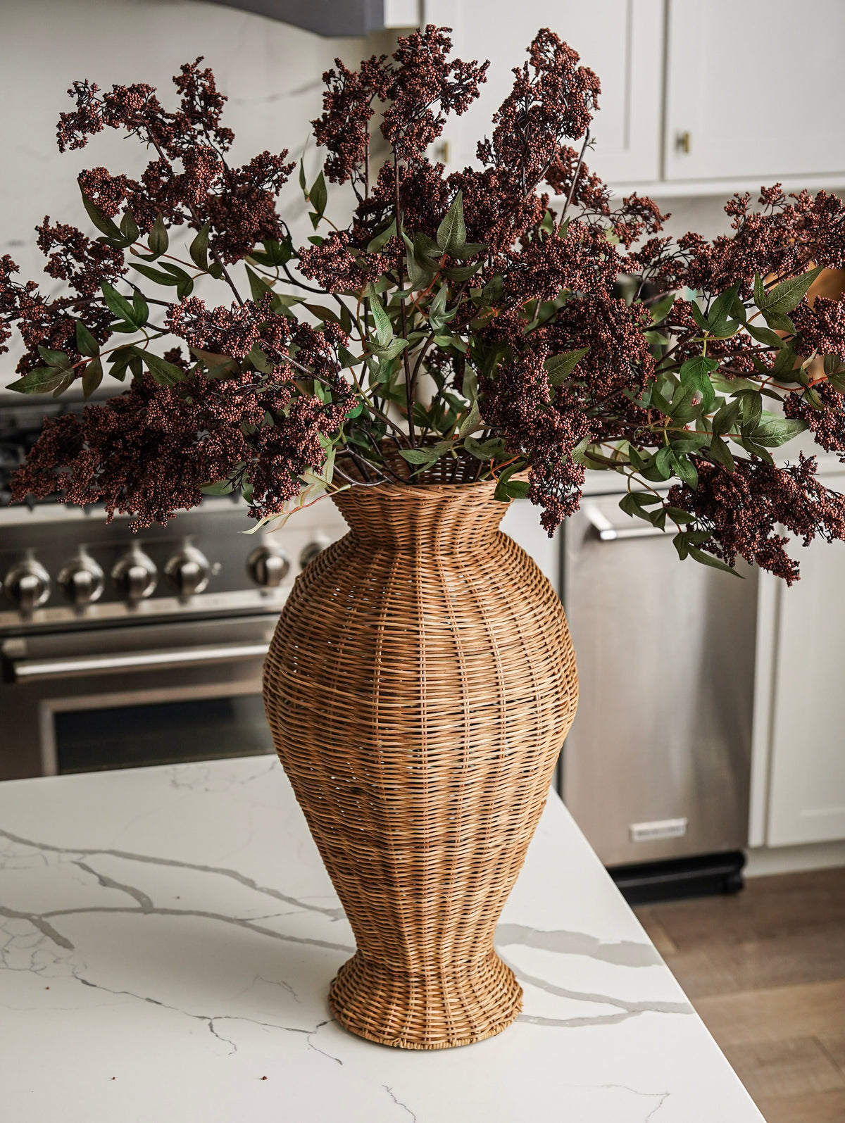 Ezra Hand Woven Rattan Vase