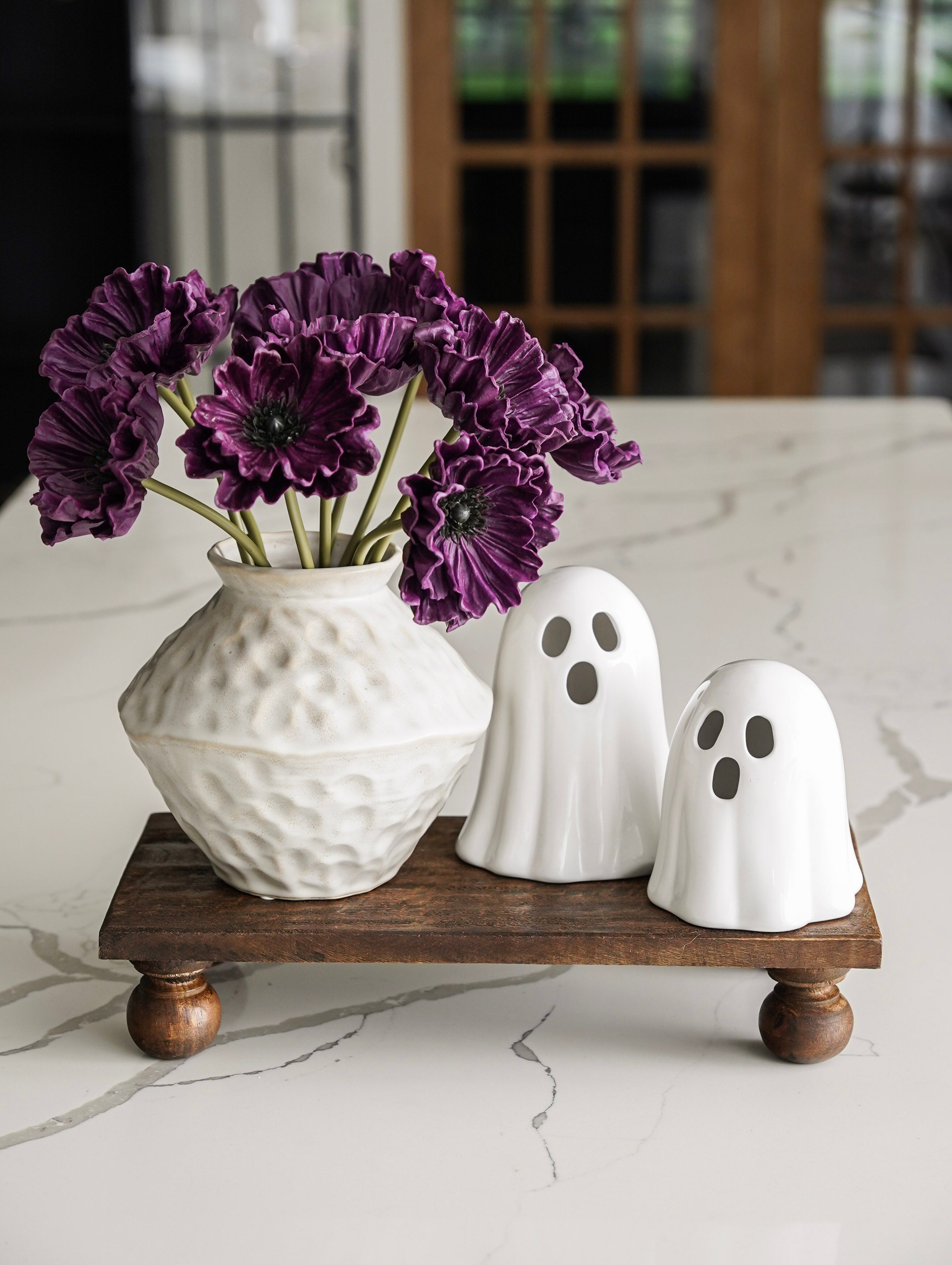 LED Flicker Ceramic Ghost