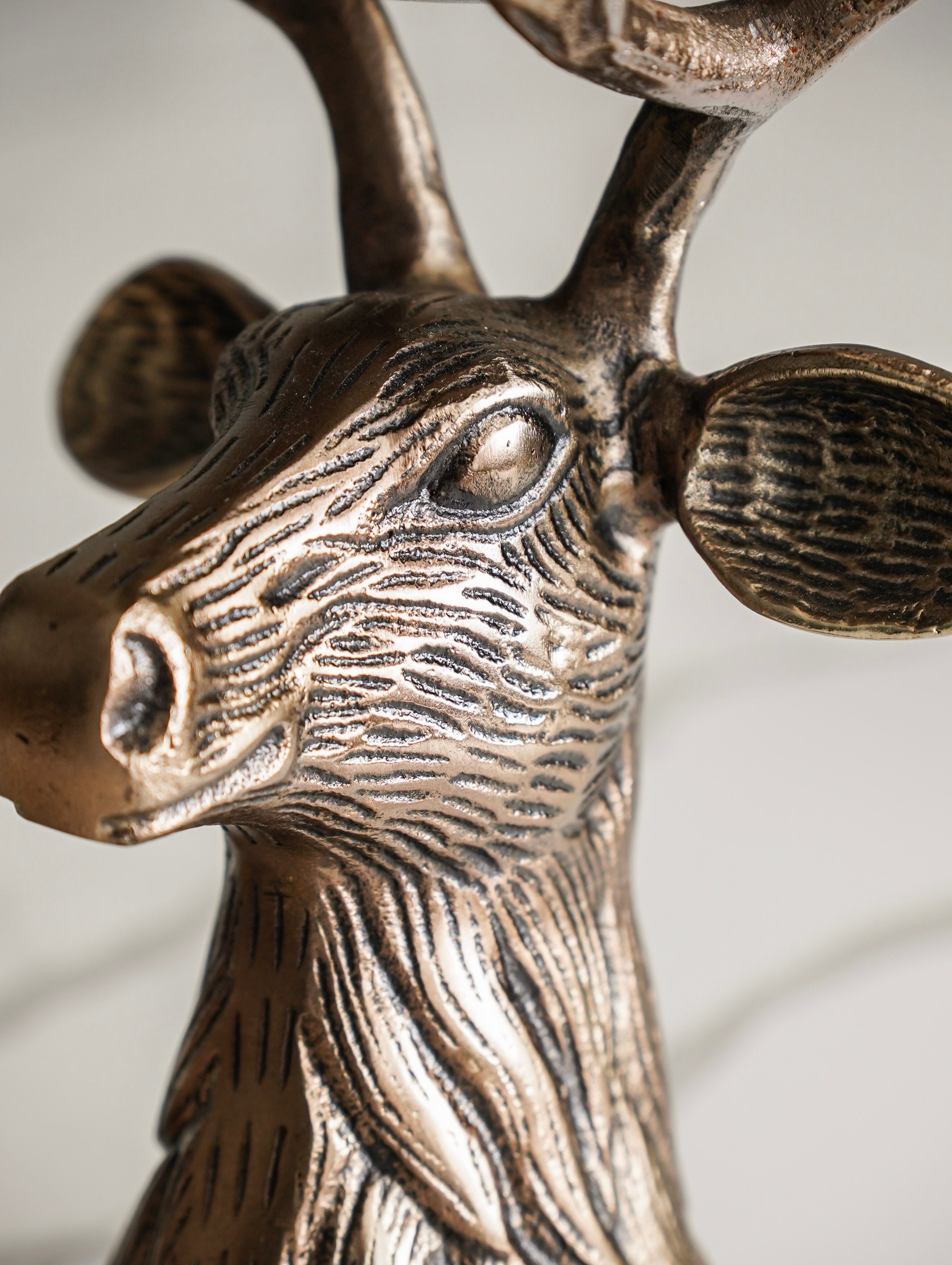 Antique Gold Deer Head Bowl