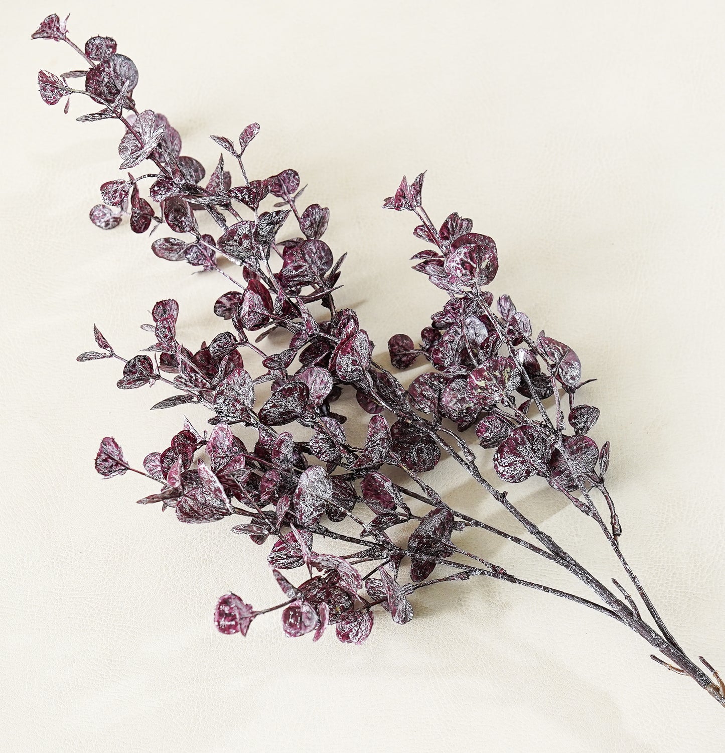 Plum Eucalyptus Stem | Whitewashed Faux Fall Floral Branch