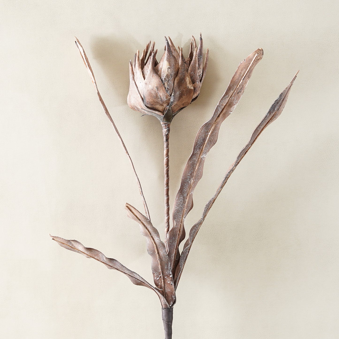 Faux Flower Pick | Brown Muted Neutral Stem