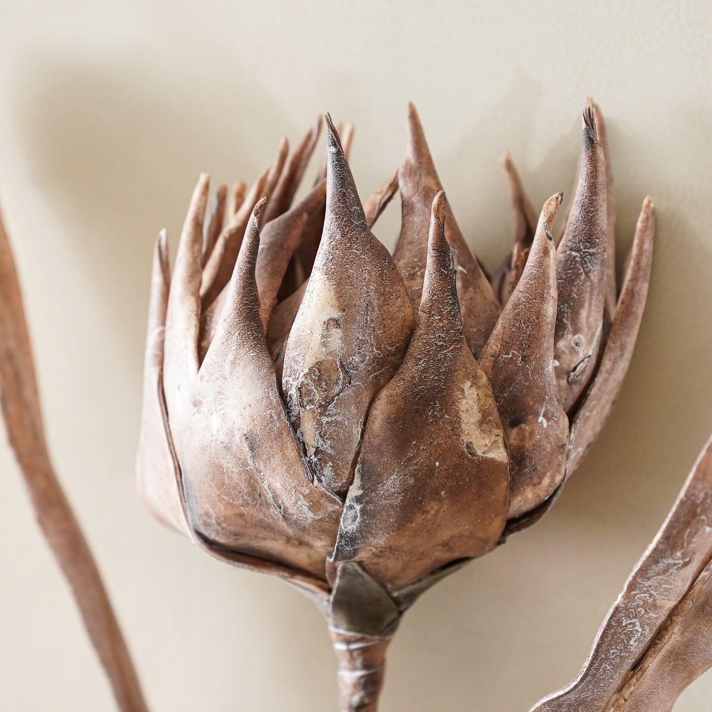 Faux Flower Pick | Brown Muted Neutral Stem