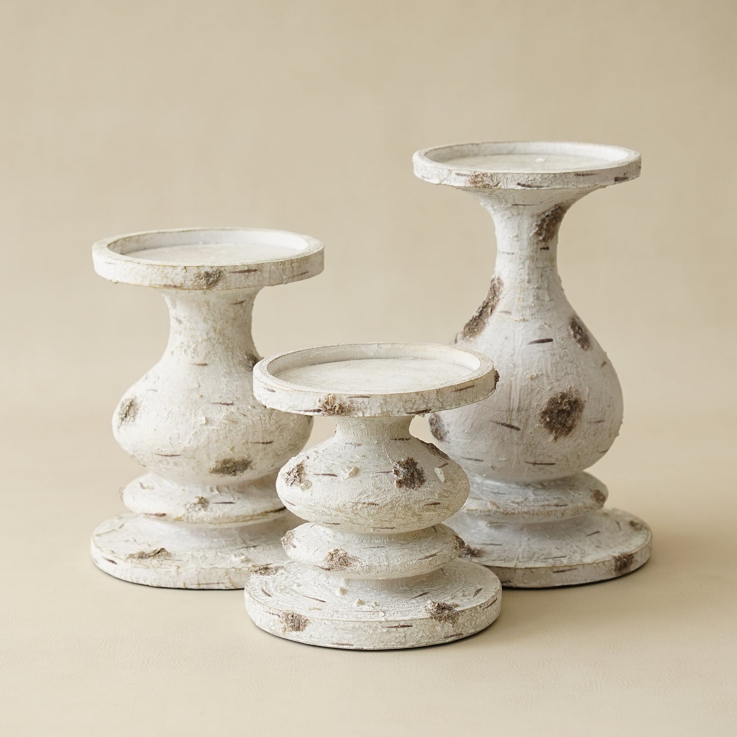Resin Birch Candle Holder