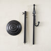 Adjustable Finial Wreath Stand | Black Metal
