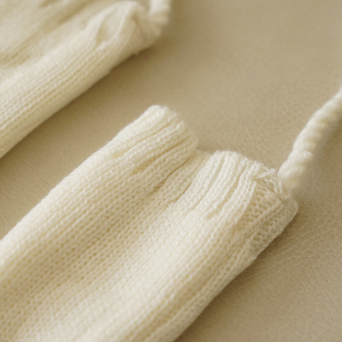 Mini Knit White Stocking Ornament
