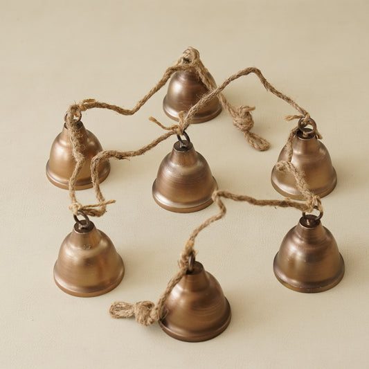 Vintage-Style Metal Holiday Bell Garland