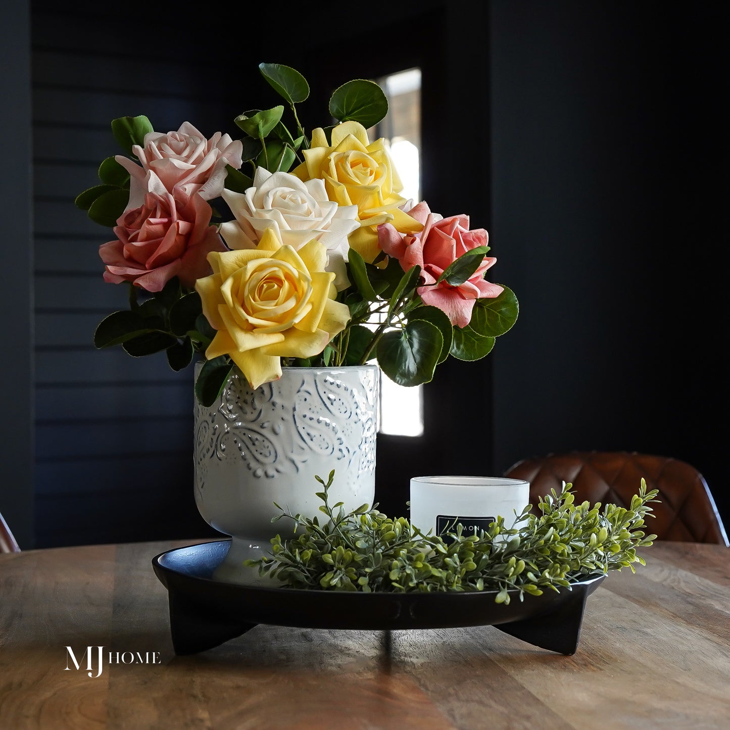 Real Touch White Duchess Rose Stem | Bundle of 3