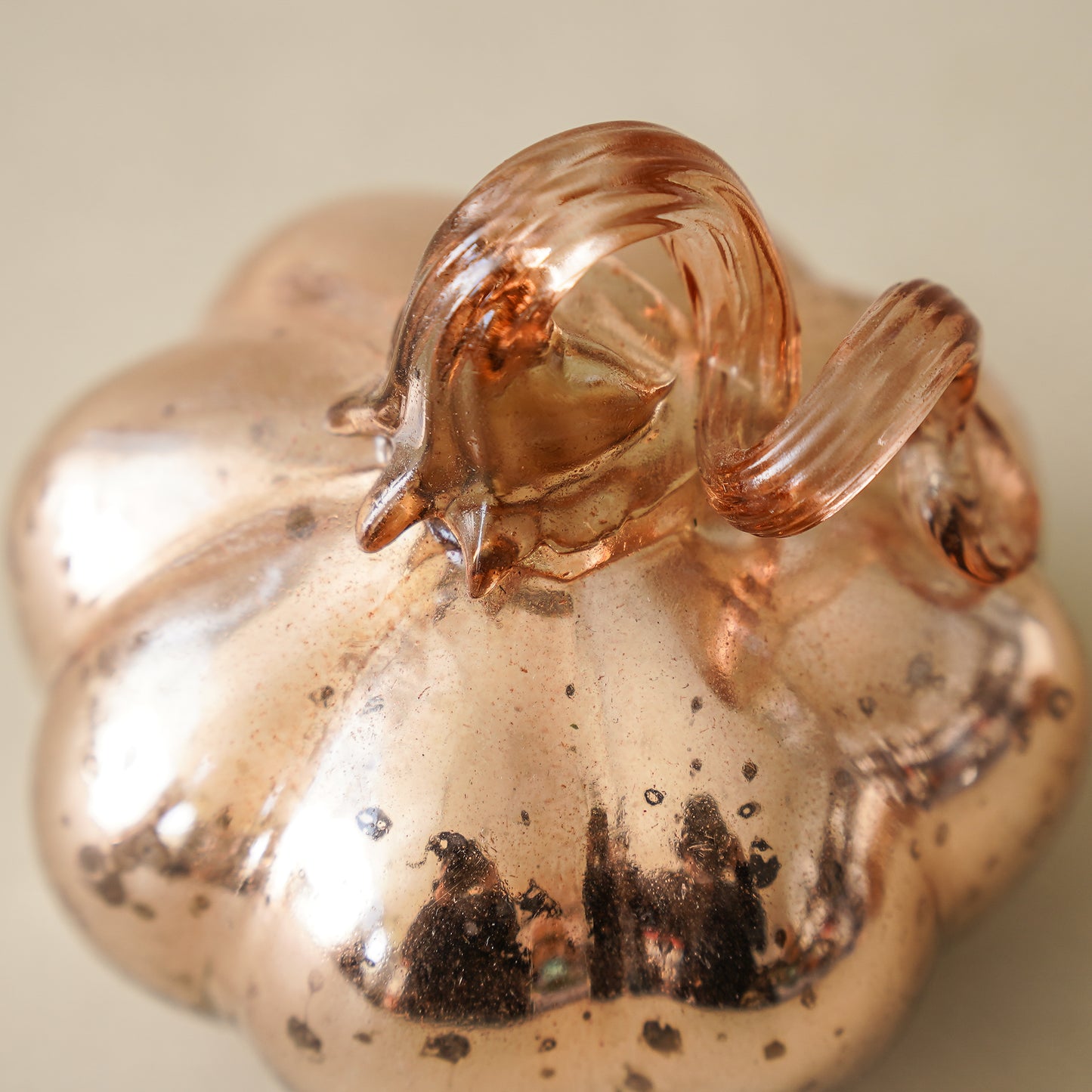 Rose Gold Glass Pumpkins