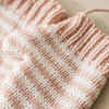 Pink and White Knit Mitten Holiday Ornament