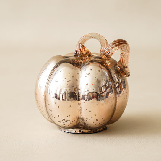 Rose Gold Glass Pumpkins