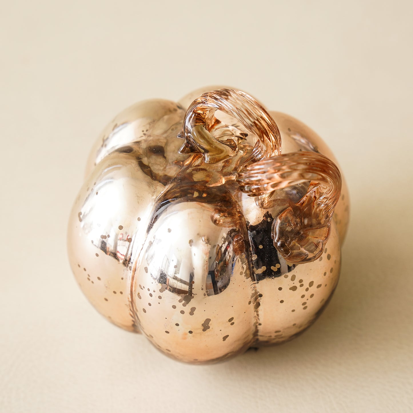 Rose Gold Glass Pumpkins