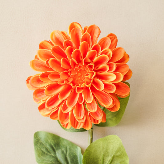 Real Touch Zinnia Bloom | Orange