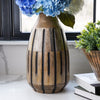 Lena Carved Wood Vase