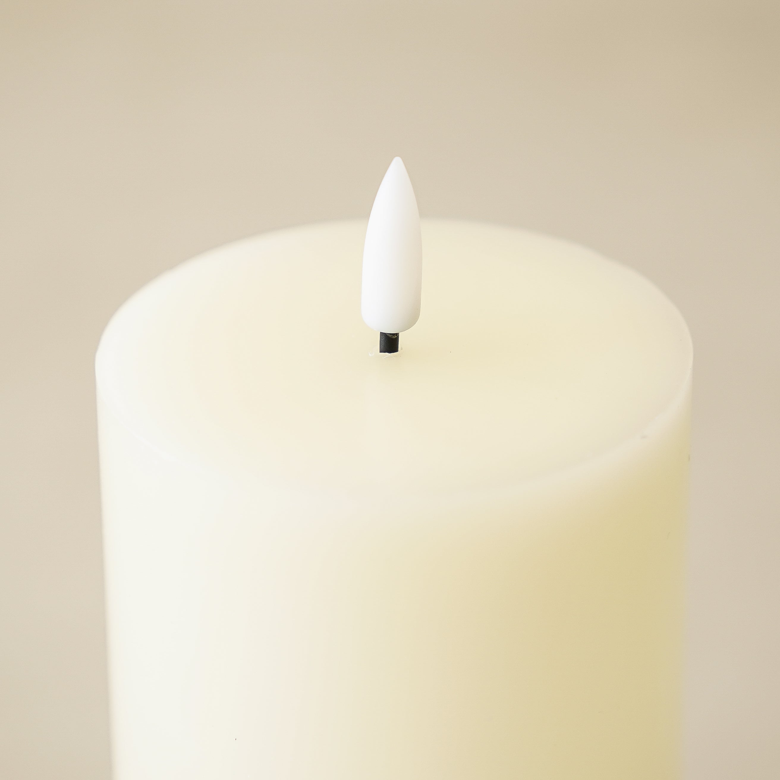 Ivory Flameless Pillar Candles