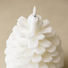 Flameless White Pinecone Candle | LED Built-in Timer