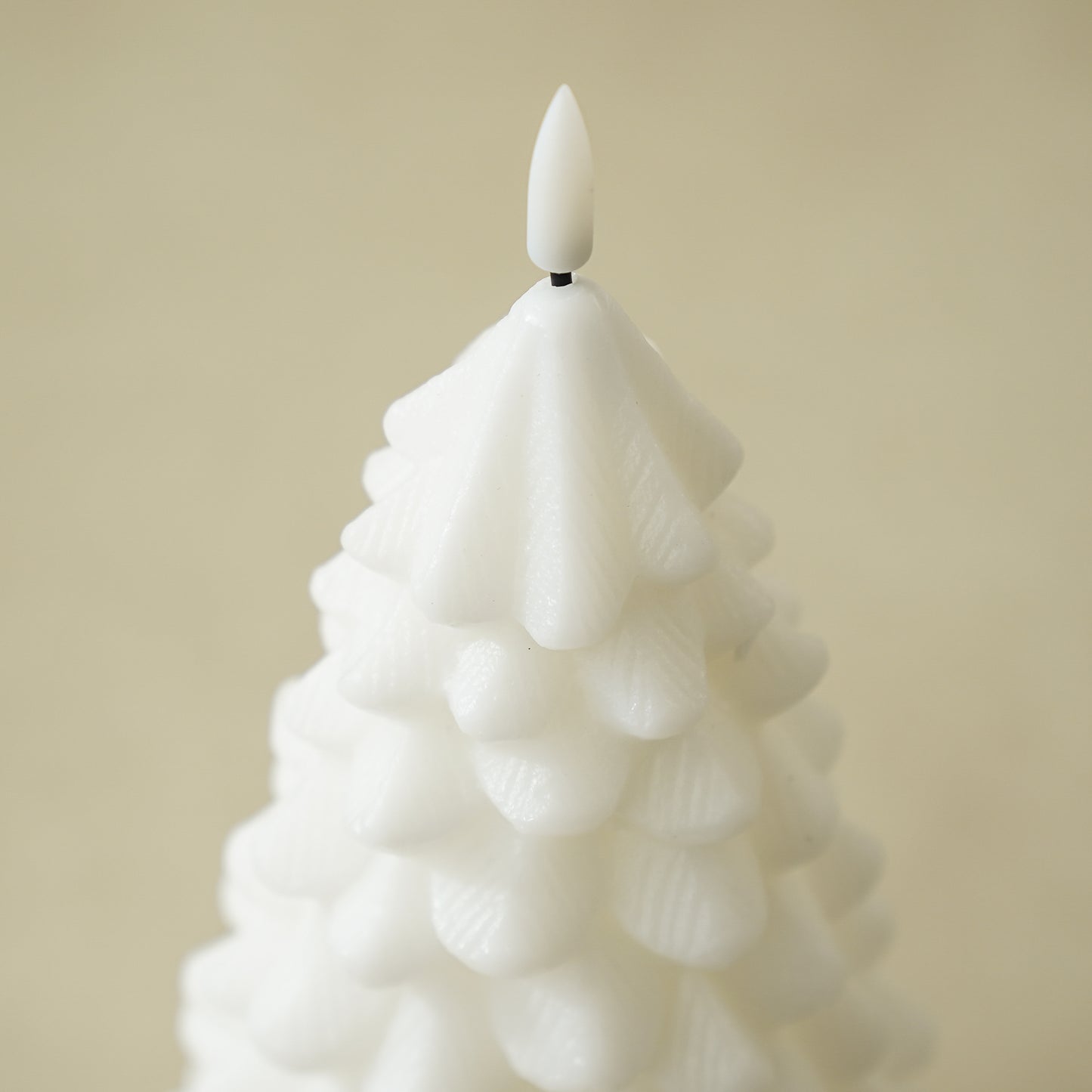 White Flameless Holiday Tree Candles