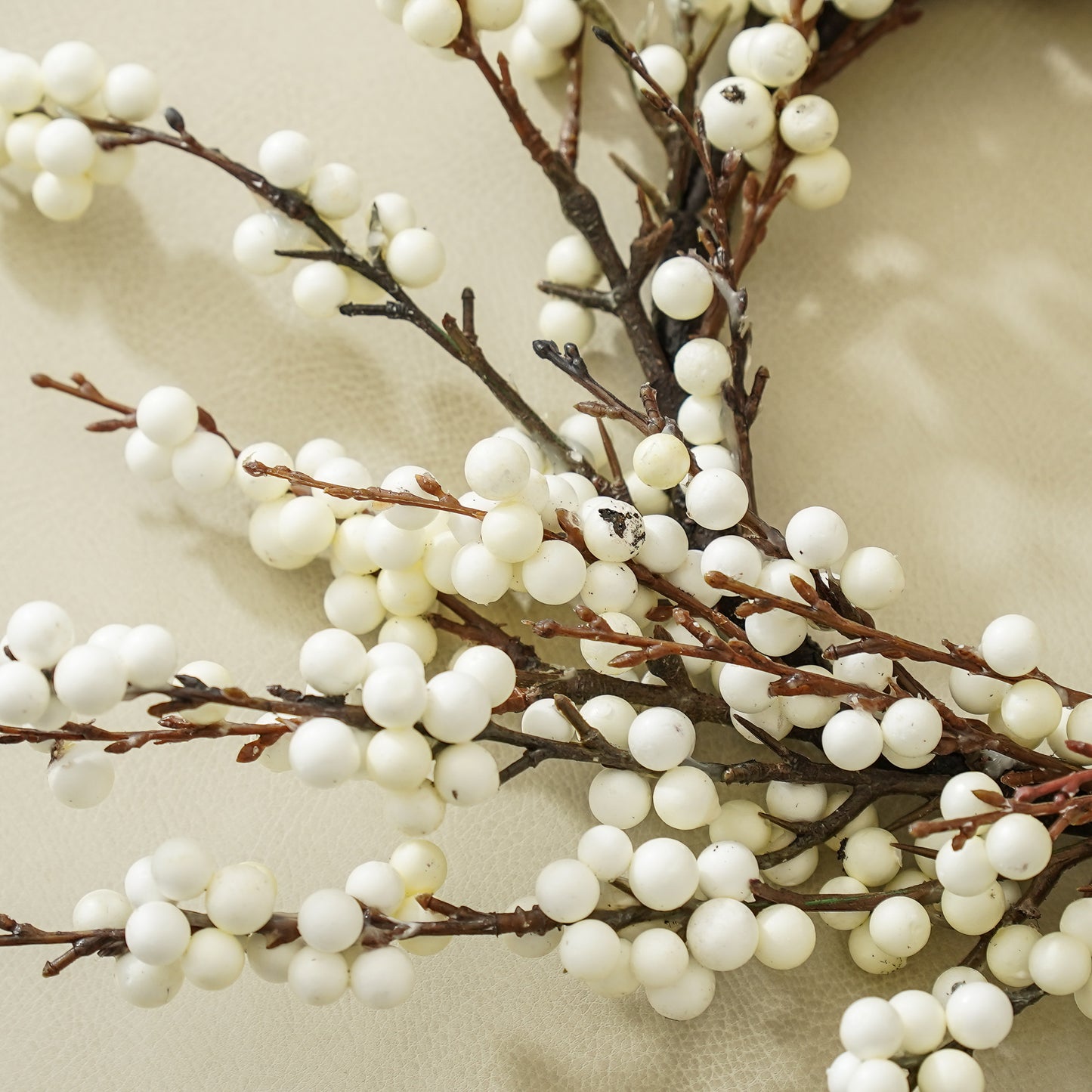 White Berry Candle Ring/Wreath