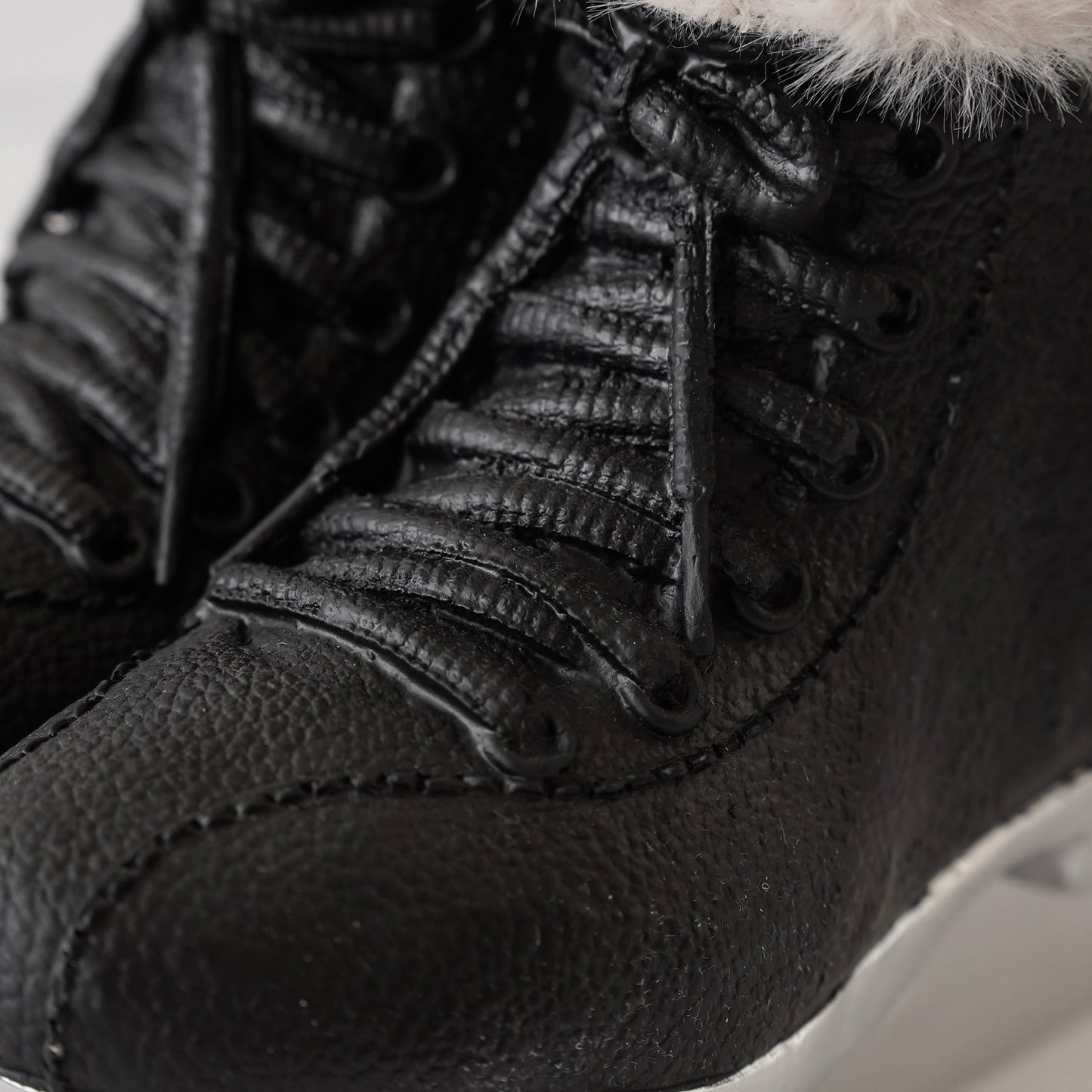 Black Ice Skates with Faux Fur | Decorative Container